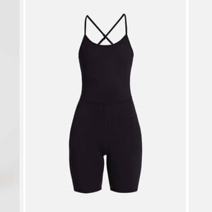 NWOT- Terez- TLC Short Bodysuit Romper- Jet Black- Size Med